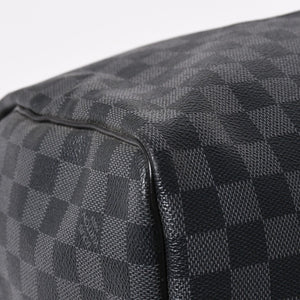 極美品 ルイヴィトン LOUIS VUITTON キーポル バンドリエール 55 ボストンバッグ ダミエ グラフィット ブラック N41413 中古 4a003365