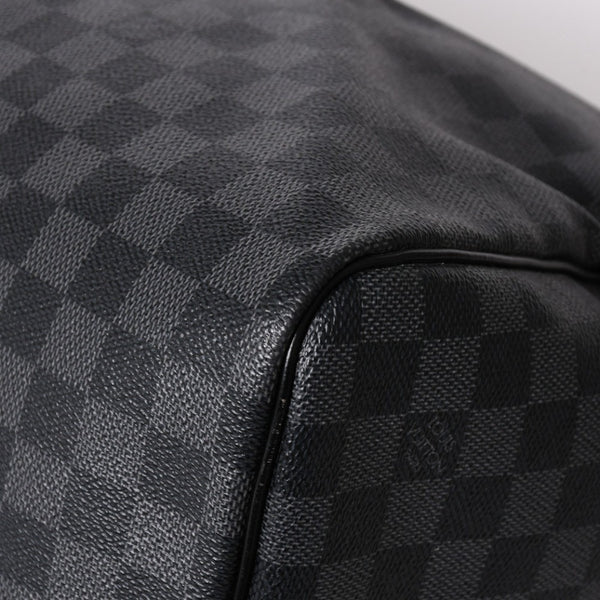 極美品 ルイヴィトン LOUIS VUITTON キーポル バンドリエール 55 ボストンバッグ ダミエ グラフィット ブラック N41413 中古 4a003365