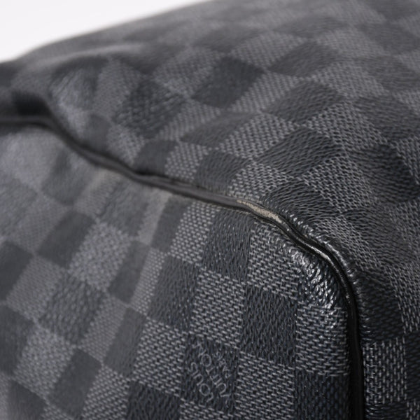 極美品 ルイヴィトン LOUIS VUITTON キーポル バンドリエール 55 ボストンバッグ ダミエ グラフィット ブラック N41413 中古 4a003365
