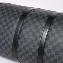 画像をギャラリービューアに読み込む, 極美品 ルイヴィトン LOUIS VUITTON キーポル バンドリエール 55 ボストンバッグ ダミエ グラフィット ブラック N41413 中古 4a003365