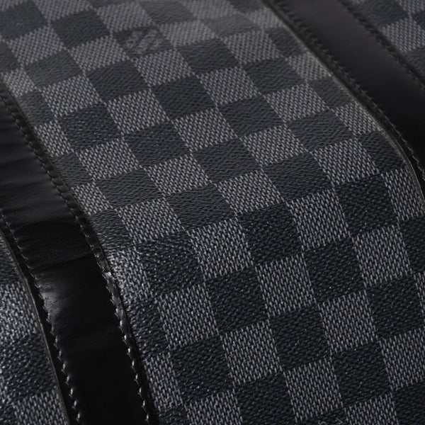 極美品 ルイヴィトン LOUIS VUITTON キーポル バンドリエール 55 ボストンバッグ ダミエ グラフィット ブラック N41413 中古 4a003365