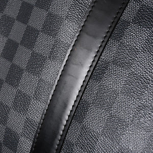 極美品 ルイヴィトン LOUIS VUITTON キーポル バンドリエール 55 ボストンバッグ ダミエ グラフィット ブラック N41413 中古 4a003365
