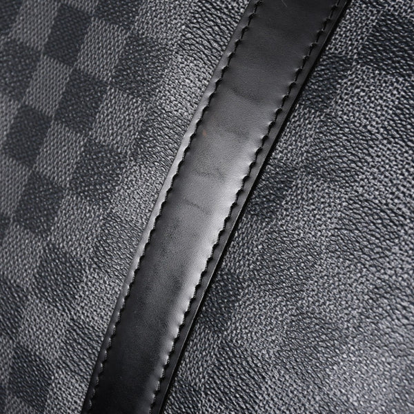 極美品 ルイヴィトン LOUIS VUITTON キーポル バンドリエール 55 ボストンバッグ ダミエ グラフィット ブラック N41413 中古 4a003365