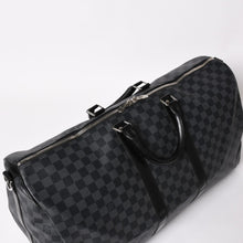 画像をギャラリービューアに読み込む, 極美品 ルイヴィトン LOUIS VUITTON キーポル バンドリエール 55 ボストンバッグ ダミエ グラフィット ブラック N41413 中古 4a003365
