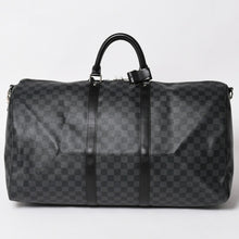 Load image into Gallery viewer, 極美品 ルイヴィトン LOUIS VUITTON キーポル バンドリエール 55 ボストンバッグ ダミエ グラフィット ブラック N41413 中古 4a003288
