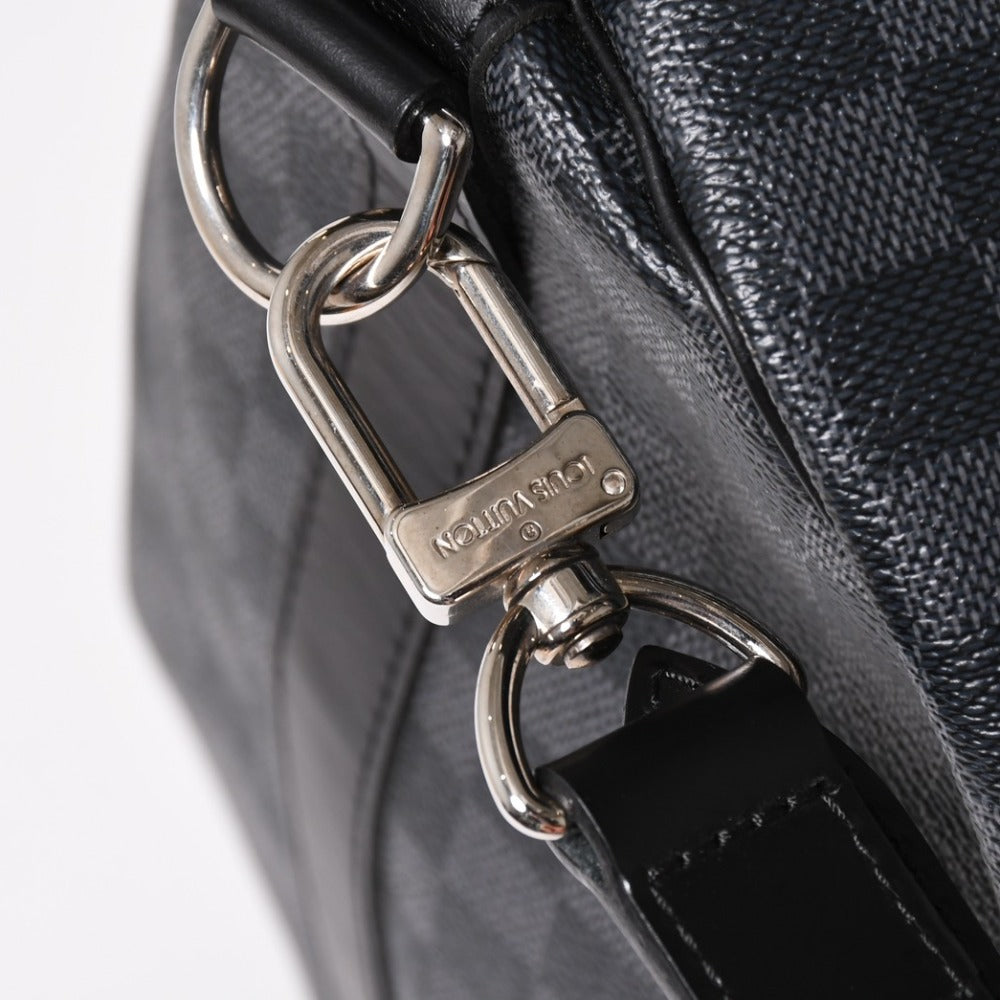 極美品 ルイヴィトン LOUIS VUITTON キーポル バンドリエール 55 ボストンバッグ ダミエ グラフィット ブラック N41413 中古 4a003288