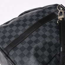 Load image into Gallery viewer, 極美品 ルイヴィトン LOUIS VUITTON キーポル バンドリエール 55 ボストンバッグ ダミエ グラフィット ブラック N41413 中古 4a003288