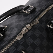 Load image into Gallery viewer, 極美品 ルイヴィトン LOUIS VUITTON キーポル バンドリエール 55 ボストンバッグ ダミエ グラフィット ブラック N41413 中古 4a003288