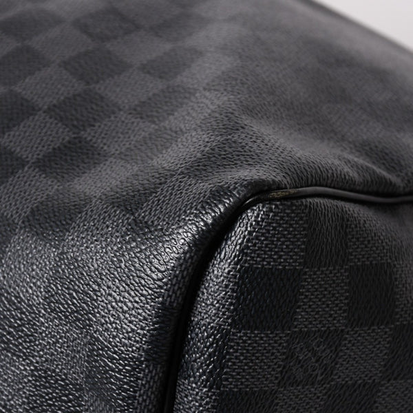 Very Good LOUIS VUITTON Keepall Bandouliere 55 Boston Bag Damier Graphite Black N41413 Used 4a003288