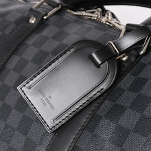 Load image into Gallery viewer, 極美品 ルイヴィトン LOUIS VUITTON キーポル バンドリエール 55 ボストンバッグ ダミエ グラフィット ブラック N41413 中古 4a003288