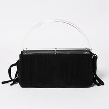 画像をギャラリービューアに読み込む, 極美品 SAINT LAURENT サンローラン リヴゴーシュ スウェードクラッチバッグ ハンドバッグ ブラック シルバー金具 フラップ 中古 4a003038