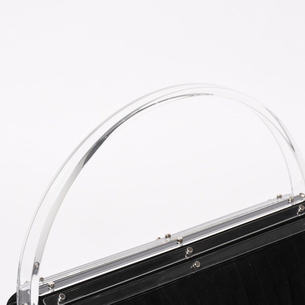 極美品 SAINT LAURENT サンローラン リヴゴーシュ スウェードクラッチバッグ ハンドバッグ ブラック シルバー金具 フラップ 中古 4a003038