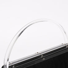 画像をギャラリービューアに読み込む, 極美品 SAINT LAURENT サンローラン リヴゴーシュ スウェードクラッチバッグ ハンドバッグ ブラック シルバー金具 フラップ 中古 4a003038