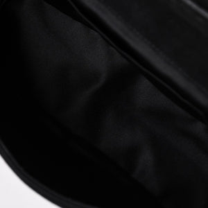 極美品 SAINT LAURENT サンローラン リヴゴーシュ スウェードクラッチバッグ ハンドバッグ ブラック シルバー金具 フラップ 中古 4a003038