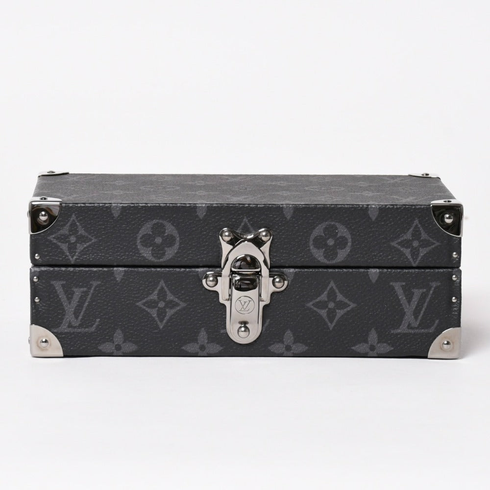 Very Good Condition LOUIS VUITTON Bag Monogram Eclipse AS2221 Mini Trunk Case Black Used 4a001266
