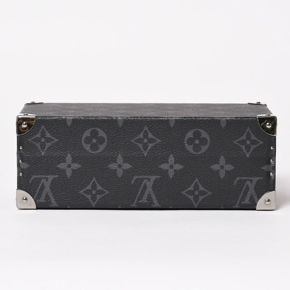 Very Good Condition LOUIS VUITTON Bag Monogram Eclipse AS2221 Mini Trunk Case Black Used 4a001266