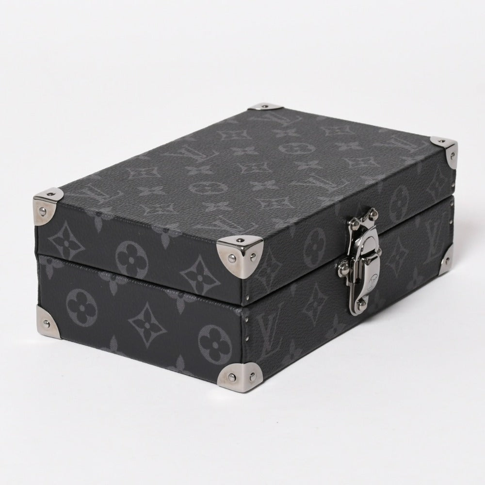 極美品 LOUIS VUITTON ルイヴィトン バッグ モノグラムエクリプス AS2221 ミニトランクケース ブラック 中古 4a001266