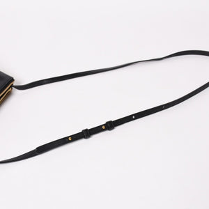極美品 CELINE セリーヌ トリオ ショルダーバッグ クラッチバッグ ブラック レザー ゴールド金具 中古 4a002911
