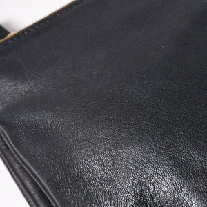 極美品 CELINE セリーヌ トリオ ショルダーバッグ クラッチバッグ ブラック レザー ゴールド金具 中古 4a002911