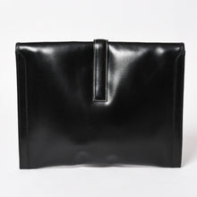 画像をギャラリービューアに読み込む, HERMES エルメス ジジェGM クラッチバック ハンドバッグ ボックスカーフ カーフレザー ブラック ホワイトステッチ V F310 美品 中古 4a003023