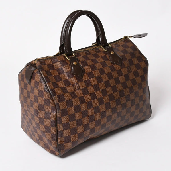 極美品 LOUIS VUITTON ルイヴィトン スピーディ ダミエ・エベヌ ダミエキャンバス ピーディ 30 N41364 中古 4a003324