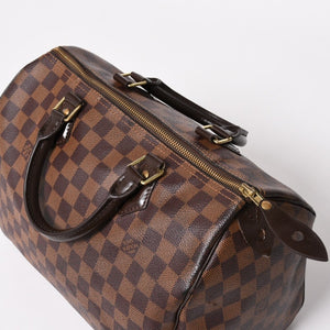極美品 LOUIS VUITTON ルイヴィトン スピーディ ダミエ・エベヌ ダミエキャンバス ピーディ 30 N41364 中古 4a003324