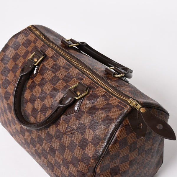 極美品 LOUIS VUITTON ルイヴィトン スピーディ ダミエ・エベヌ ダミエキャンバス ピーディ 30 N41364 中古 4a003324
