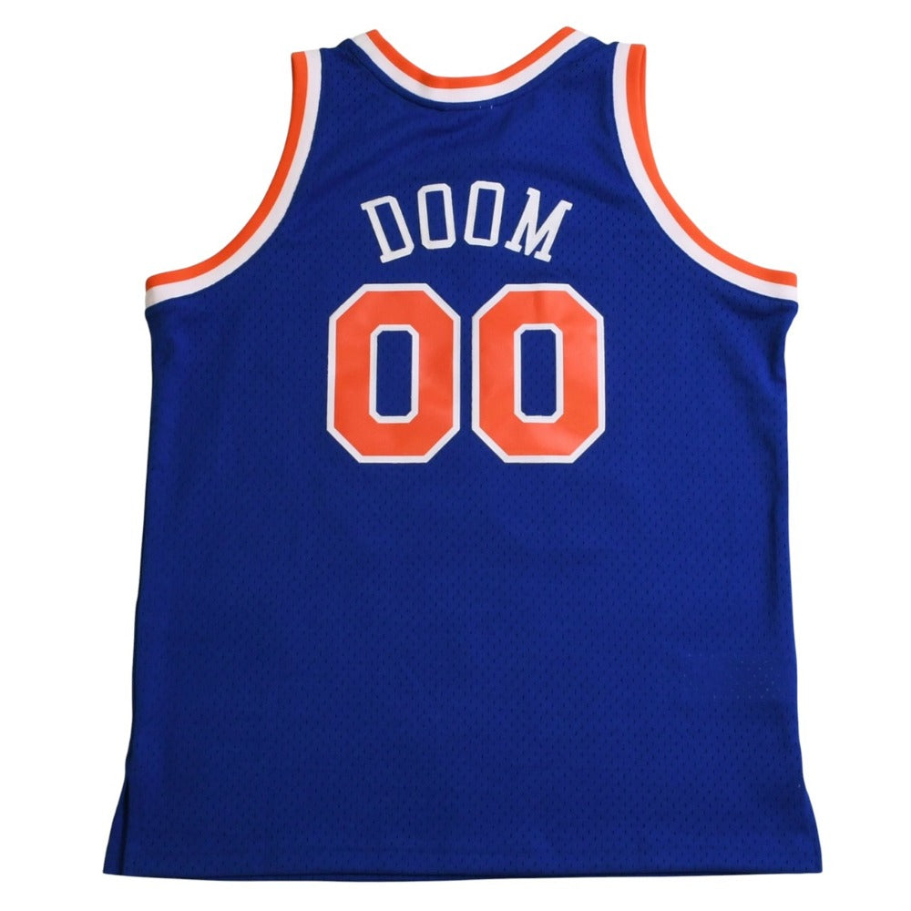 新品同様 Mitchell&Ness ミッチェルアンドネス MF DOOM 1971-2020 ニューヨークニックス スウィングマンユニフォーム Lサイズ オレンジ ブルー 中古 4a002302