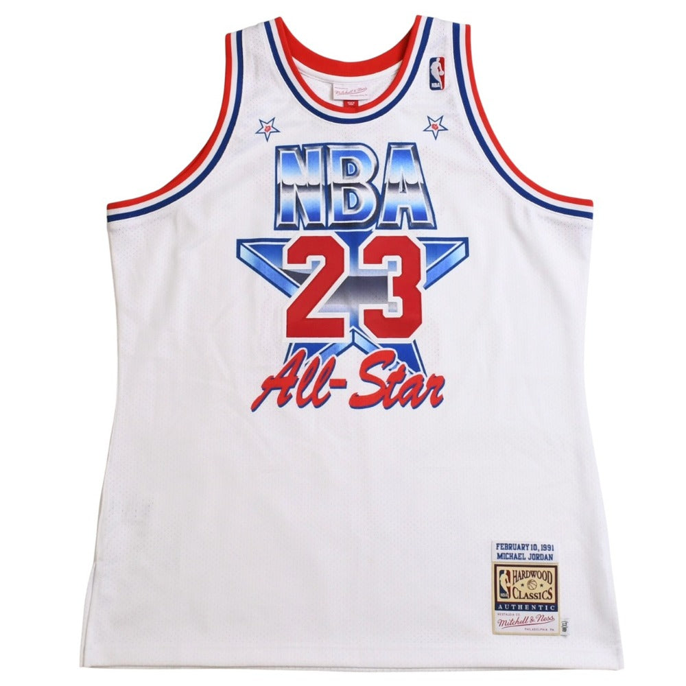 Like new Mitchell&Ness Mitchell &amp; Ness Authentic Swingman Jersey 1991 0210 All-Star Game Michael Jordan #23 Eastern Conference Replica Jersey XL Size Used 4a002234