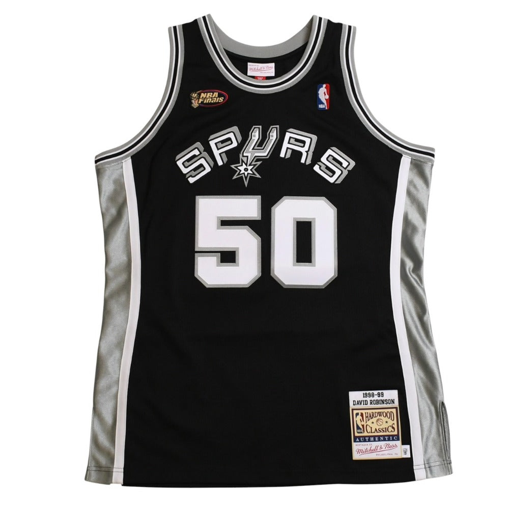 Like new Mitchell&Ness Mitchell &amp; Ness San Antonio Spurs David Robinson 1998-99 Hardwood Classics Authentic Jersey Size L Gray Black Used 4a002299