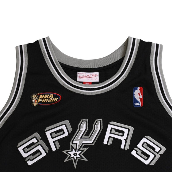 新品同様品 Mitchell&Ness ミッチェルアンドネス サンアントニオスパーズ デビッドロビンソン 1998-99 ハードウッドクラシックス オーセンティックジャージ サイズL グレー ブラック 中古 4a002299