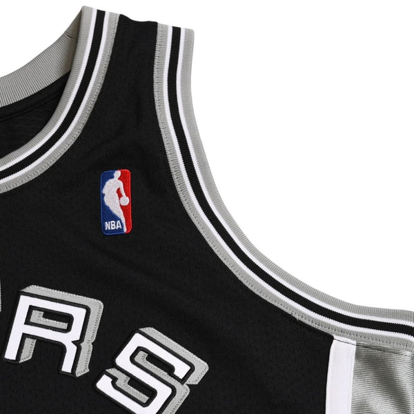 新品同様品 Mitchell&Ness ミッチェルアンドネス サンアントニオスパーズ デビッドロビンソン 1998-99 ハードウッドクラシックス オーセンティックジャージ サイズL グレー ブラック 中古 4a002299