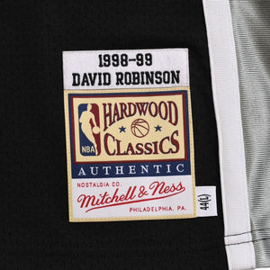 新品同様品 Mitchell&Ness ミッチェルアンドネス サンアントニオスパーズ デビッドロビンソン 1998-99 ハードウッドクラシックス オーセンティックジャージ サイズL グレー ブラック 中古 4a002299