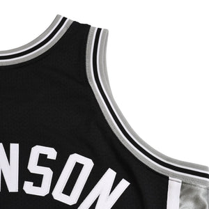 新品同様品 Mitchell&Ness ミッチェルアンドネス サンアントニオスパーズ デビッドロビンソン 1998-99 ハードウッドクラシックス オーセンティックジャージ サイズL グレー ブラック 中古 4a002299