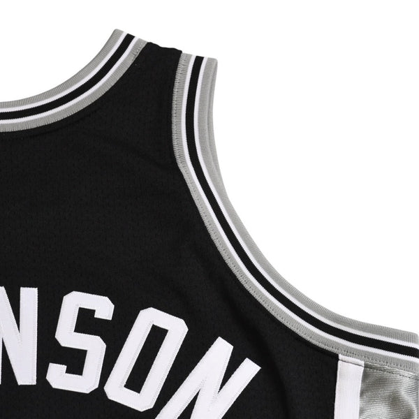 新品同様品 Mitchell&Ness ミッチェルアンドネス サンアントニオスパーズ デビッドロビンソン 1998-99 ハードウッドクラシックス オーセンティックジャージ サイズL グレー ブラック 中古 4a002299