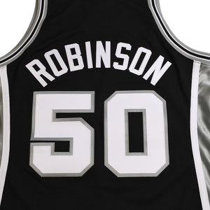 新品同様品 Mitchell&Ness ミッチェルアンドネス サンアントニオスパーズ デビッドロビンソン 1998-99 ハードウッドクラシックス オーセンティックジャージ サイズL グレー ブラック 中古 4a002299