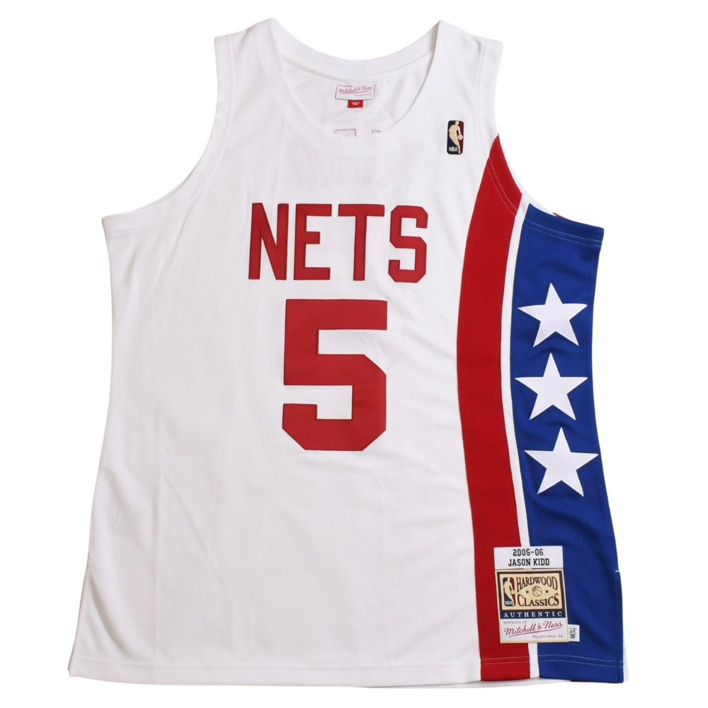 Like new Mitchell&Ness Mitchell &amp; Ness Hardwood Classic Authentic Uniform, New Jersey Nets 2005-06, Jason Kidd #5, Alternate Jersey, Size XL, Used, 4a002224
