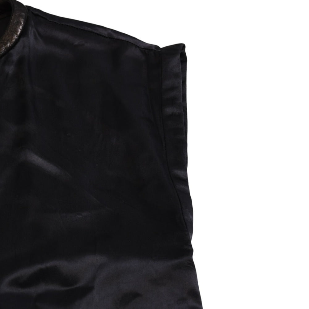 Very good condition CELINE Phoebe period Gold hardware Leather dress Size 34 100% Rayon Used 4a002622