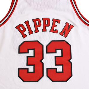 新品同様 Mitchell&Ness ミッチェルアンドネス シカゴブルズ スコッティピッペン 1997-98 オーセンティックジャージ サイズL ホワイト レッド 中古 4a002223