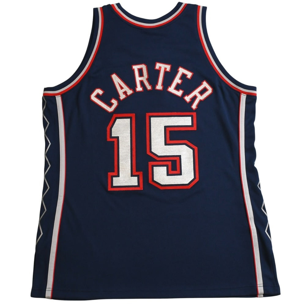 Like new Mitchell&Ness Mitchell &amp; Ness Swingman Jersey New Jersey Nets Vince Carter #15 2006-07 Replica Uniform XL Size Used 4a002273