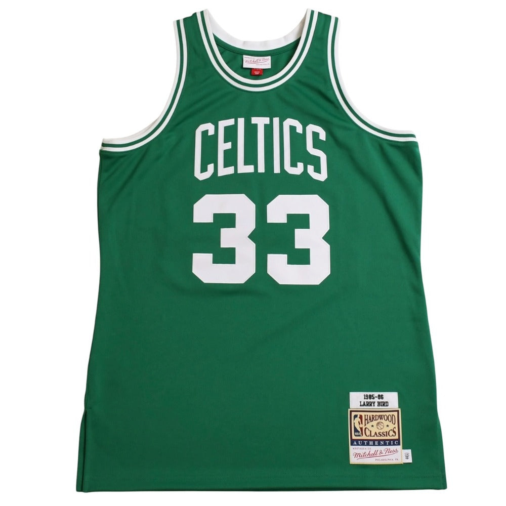 Like new Mitchell&Ness Mitchell &amp; Ness Boston Celtics Larry Bird 1985-86 Replica Jersey, Size L, Green &amp; White, Used, 4a002274
