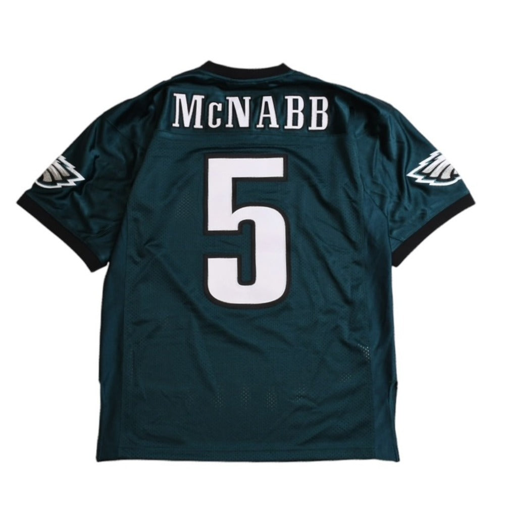新品同様品 Mitchell&Ness ミッチェルアンドネス フィラデルフィアイーグルス ドノバンマクナブ レプリカユニフォーム ミッドナイトグリーン Lサイズ 中古 4a002297