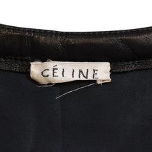 画像をギャラリービューアに読み込む, 極美品 CELINE セリーヌ フィービー期 ゴールド金具 レザーワンピース サイズ34 レーヨン100% 中古 4a002622
