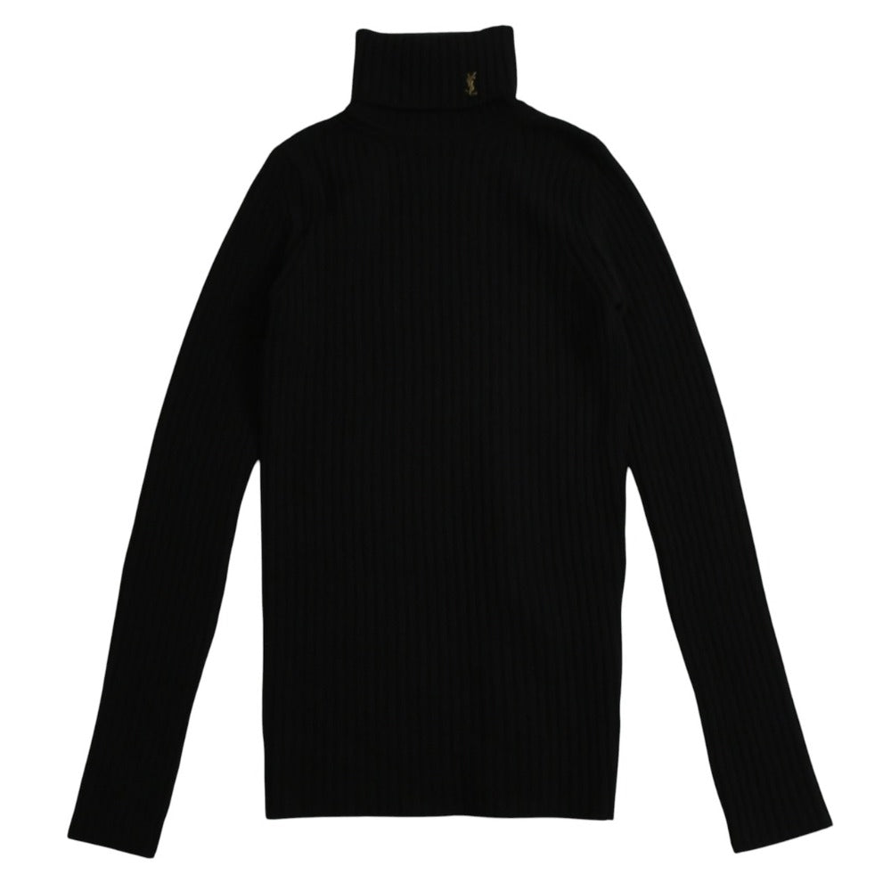 Very good condition Yves Saint-Laurent Black knit turtleneck Size XS Used 4a002634