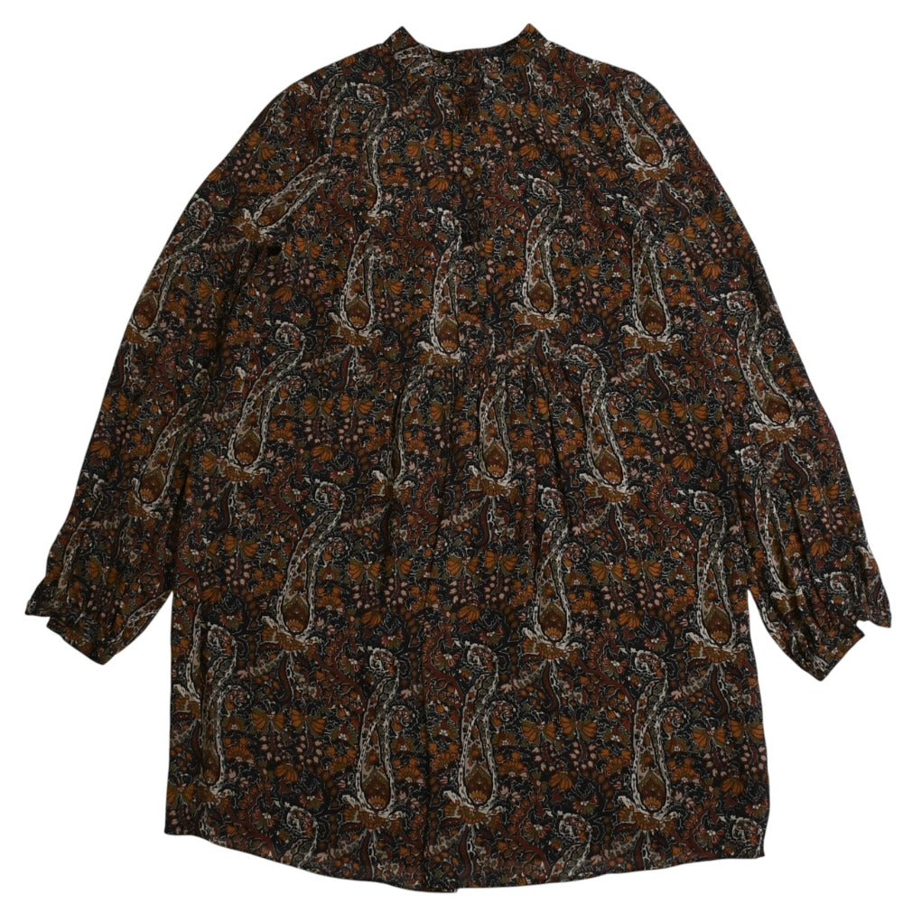 極美品 SAINT LAURENT PARIS サンローラン パリ ワンピース ボタニカル柄 373936 サイズ 34 レーヨン レディース 中古 4a002619