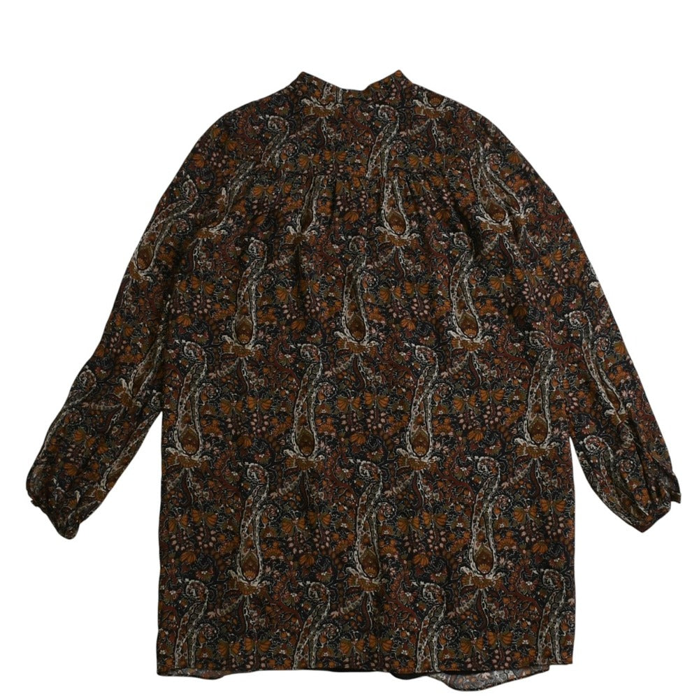 極美品 SAINT LAURENT PARIS サンローラン パリ ワンピース ボタニカル柄 373936 サイズ 34 レーヨン レディース 中古 4a002619