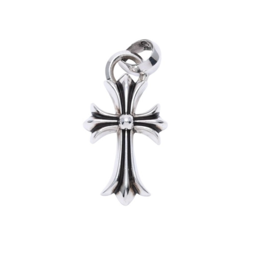 極美品 CHROME HEARTS クロムハーツ CH CRS SML W/BALE スモールCHクロス Wベイルペンダントトップ チャーム 重量約23.73g 中古 4a003438