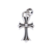 画像をギャラリービューアに読み込む, 極美品 CHROME HEARTS クロムハーツ CH CRS SML W/BALE スモールCHクロス Wベイルペンダントトップ チャーム 重量約23.73g 中古 4a003438