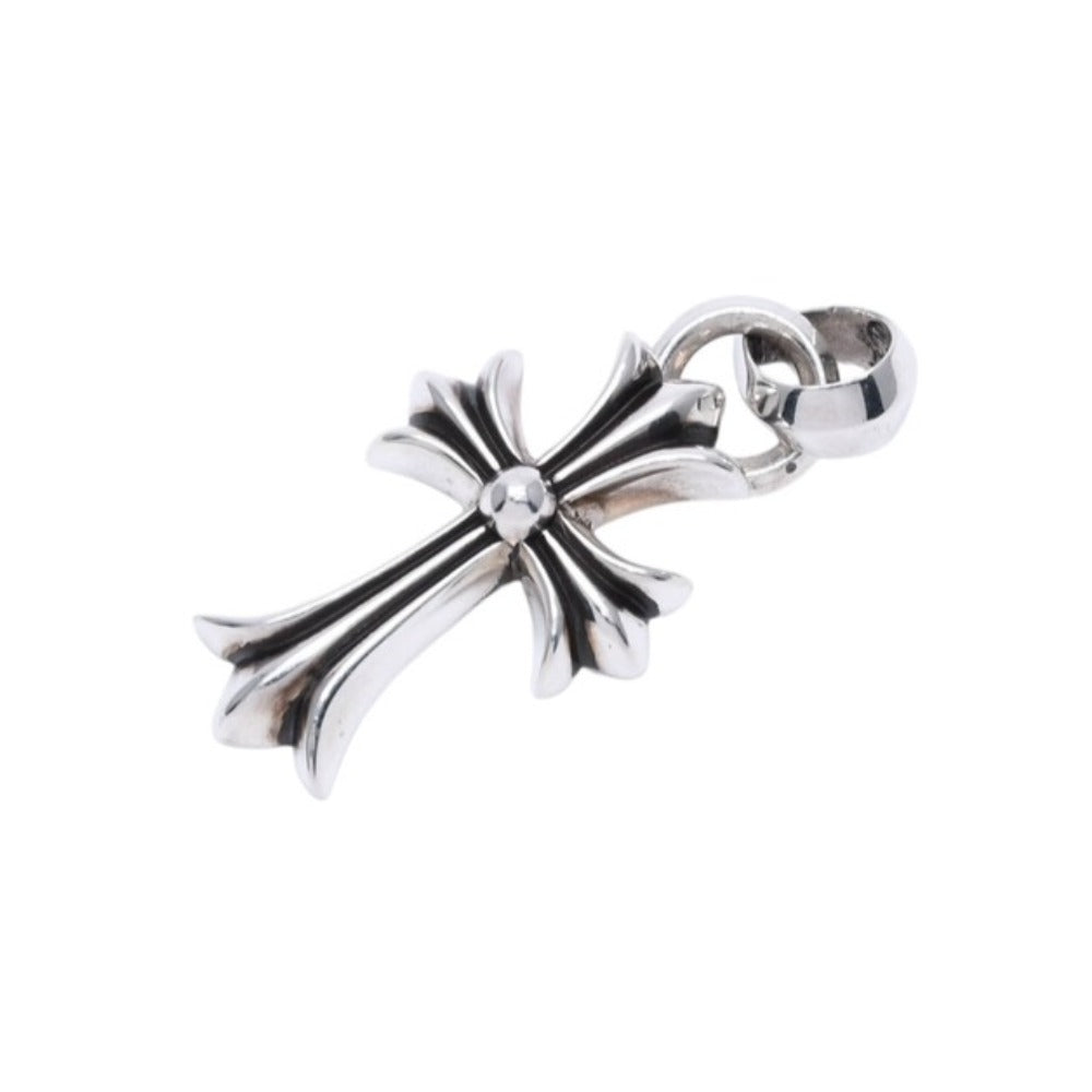 極美品 CHROME HEARTS クロムハーツ CH CRS SML W/BALE スモールCHクロス Wベイルペンダントトップ チャーム 重量約23.73g 中古 4a003438