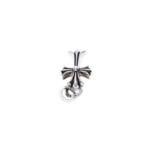 画像をギャラリービューアに読み込む, 極美品 CHROME HEARTS クロムハーツ CH CRS SML W/BALE スモールCHクロス Wベイルペンダントトップ チャーム 重量約23.73g 中古 4a003438